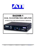 ATI Audio DA2008-1 Operating Ad Maintenance Manual preview