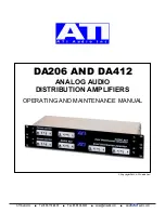 ATI Audio DA206 Operating And Maintenance Manual preview