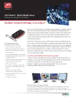 Preview for 1 page of ATI Technologies 100-505531 - Firepro 2450 PCIE16 512MB 4PORT Dvi VGA Specifications