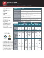 Preview for 2 page of ATI Technologies 100-505531 - Firepro 2450 PCIE16 512MB 4PORT Dvi VGA Specifications