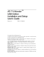 ATI Technologies 100-703138 - TV Wonder Pro PCI-NTSC User Manual preview