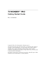 Preview for 1 page of ATI Technologies 100-703260 - TV Wonder 200 PCI Video Card Getting Started Manual