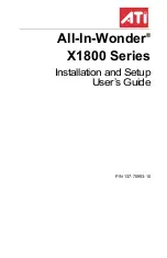 ATI Technologies All-In-Wonder X1800 Series Installation And Setup User'S Manual preview