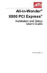 Preview for 1 page of ATI Technologies All-in-Wonder X800 PCI Express Installation And Setup User'S Manual