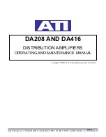 ATI Technologies DA208 Operating And Maintenance Manual preview