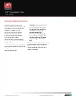 Preview for 3 page of ATI Technologies FirePro V5700 User Manual