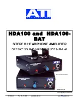 ATI Technologies HDA100 Operating And Maintenance Manual preview