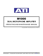 Preview for 1 page of ATI Technologies M1000 Operating And Maintenance Manual