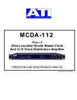 Preview for 1 page of ATI Technologies MCDA-112 Operating And Maintenance Manual