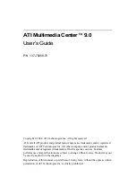 ATI Technologies MULTIMEDIA CENTER 9.0 User Manual preview