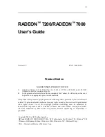 Preview for 1 page of ATI Technologies RADEON 7000 User Manual