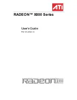 Предварительный просмотр 1 страницы ATI Technologies RADEON X800 PCIe Series User Manual