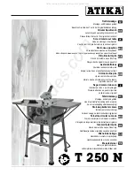 ATIKA T 250 N Assembly And Operating  Instruction Sheet Manual preview