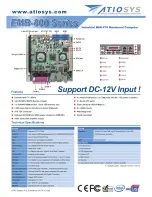 Предварительный просмотр 1 страницы Atiosys EMB-800 Series Specification Sheet