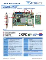 Atiosys SMB-750 Technical Specifications preview