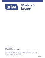 Ativa 802.11g Wireless Cable/DSL User Manual preview