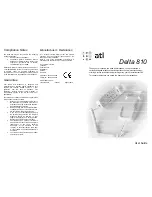 Предварительный просмотр 1 страницы ATL Delta 810 User Manual