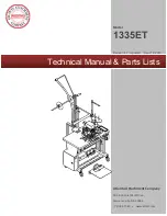 Atlanta 1335ET Technical Manual & Parts Lists preview