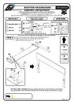 Atlantic Furniture Boston Headboard Assembly Instructions Manual предпросмотр