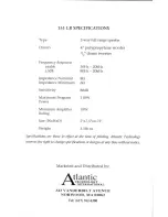 Preview for 4 page of Atlantic Technology 151 LR Instruction Manual