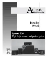 Preview for 1 page of Atlantic Technology 221 LR Instruction Manual