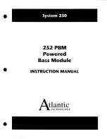 Atlantic Technology 252 PBM Instruction Manual preview