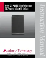 Atlantic Technology 372 PBM THX Instruction Manual preview