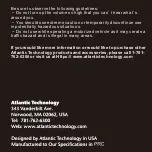 Preview for 8 page of Atlantic Technology FS-HAL1 Manual