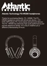 Предварительный просмотр 2 страницы Atlantic Technology FS-HR280 Instruction