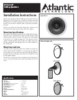 Atlantic Technology ICTS-6.1 Installation Instructions preview