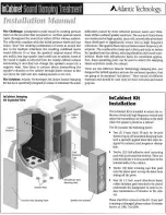 Preview for 1 page of Atlantic Technology Incabinet damping kit Installation Manual