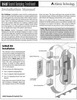 Preview for 1 page of Atlantic Technology Inwall damping kit Installation Manual