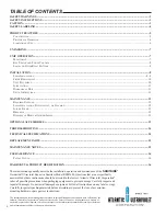 Preview for 2 page of Atlantic Ultraviolet SANITAIRE RSM2680 Installation Operation & Maintenance