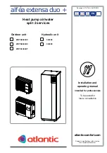 Preview for 1 page of Atlantic 023208 Installation And Operating Manual