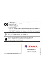 Preview for 88 page of Atlantic 024124 Installation And Commissioning Instructions