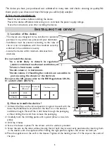 Preview for 8 page of Atlantic 2012 User And Installation Manual