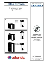 Atlantic alfea extensa 10 Installation And Operating Manual предпросмотр