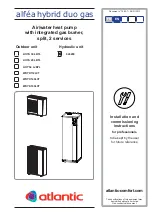 Предварительный просмотр 1 страницы Atlantic alfea hybrid duo gas Installation And Commissioning Instructions