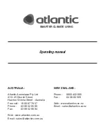 Atlantic Heater Operating Manual preview