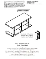 Atlantic Solo TV stand Assembly Instructions Manual preview