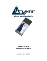 Atlantis Land 54Mbps Wireless Network PCMCIA Adapter Quick Start Manual предпросмотр