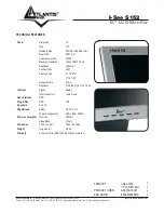 Предварительный просмотр 2 страницы Atlantis Land A05-15AM-L01 Specification Sheet