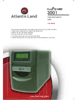 Предварительный просмотр 1 страницы Atlantis Land HostPower 3001 (Italian) Specifiche Tecniche