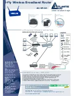 Предварительный просмотр 3 страницы Atlantis Land I-Fly Wireless Broadband Router A02-WR-54G (French) Specifications