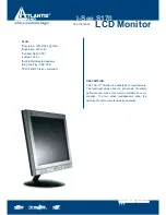 Предварительный просмотр 1 страницы Atlantis Land I-See S170 17" LCD Monitor A05-17AM-C02 Specifications