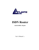 Atlantis Land ISDN Router with 10/100 LAN port ATLMMR MNE01 User Manual предпросмотр