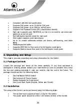 Предварительный просмотр 23 страницы Atlantis Land Net Master F8PoE Quick Start Manual