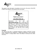 Preview for 3 page of Atlantis Land True On-Line Double Conversion UPS A03-OP6000-RP Installation Manual