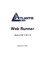 Предварительный просмотр 1 страницы Atlantis Land Web Runner 56K V.90/V.92 A01-PE1 Quick Start Manual