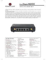 Предварительный просмотр 2 страницы Atlantis Land WebShare RB300 Wireless N Broadband Router A02-RB-W300N (Italian) Specifiche Tecniche